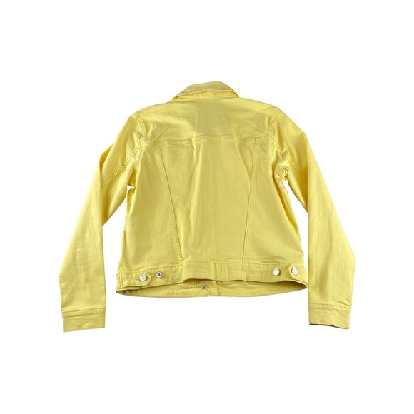 Rafaella Weekend Womens Yellow Denim Trucker Jacket Size Medium Pastel Cotton - Picture 7 of 7